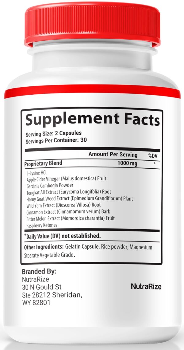 suplemento Gluco Extend de NutraRize 60 cápsulas naturales