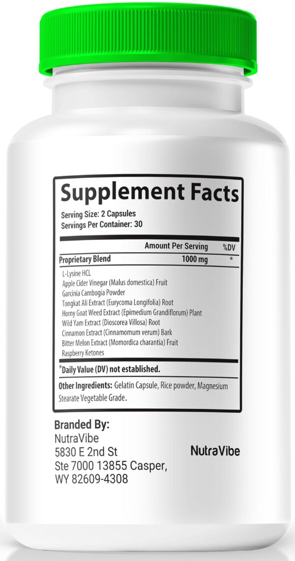 Version 1.0.0 Frasco NutraVibe cápsulas GF con etiqueta premium