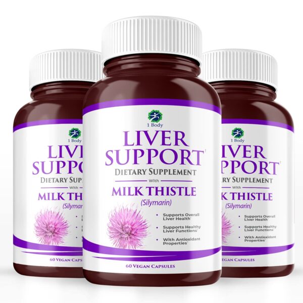 Paquete triple 1 Body Liver Support de 180 cápsulas