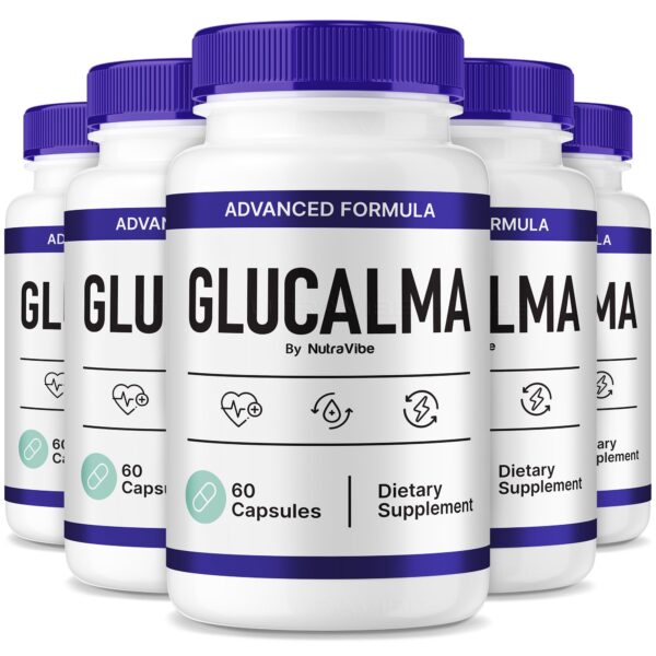 Paquete de cápsulas Glucalma para circulación y energía