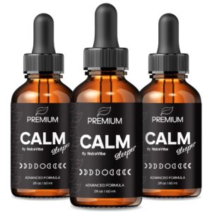 Paquete de 3 botellas de NutraVibe Calm Sleeper gotas líquidas