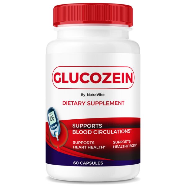 Caja de GlucoZein suplemento natural de 60 cápsulas