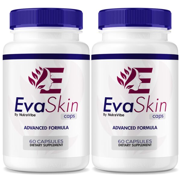 Frascos cápsulas EvaSkin NutraRize pack de 2 cuidado de la piel