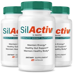 Version 1.0.0 Frasco de cápsulas SilActiv NutraVibe paquete de 3