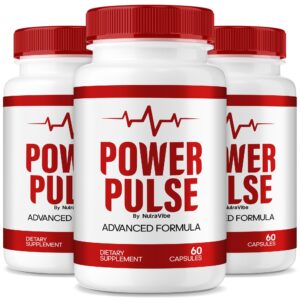 Frasco de cápsulas PowerPulse Memory nutravibe para enfoque y claridad