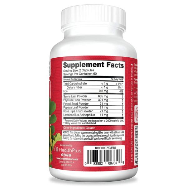 Super Colon Cleanse cápsulas digestión saludable 500 mg