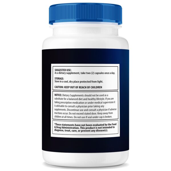 Frasco Ocumax con etiqueta detalle