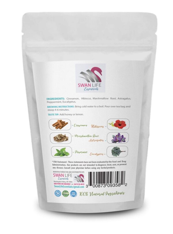 Bolsa de té respiratorio con hierbas naturales para el sistema pulmonar