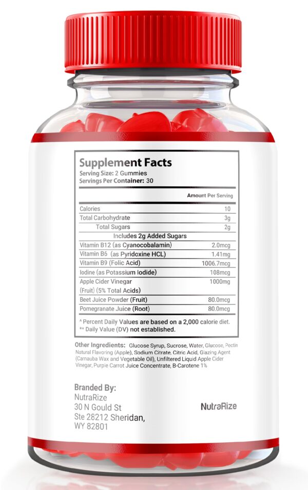 Cerca de gomitas naturales True Keto con vinagre sidra