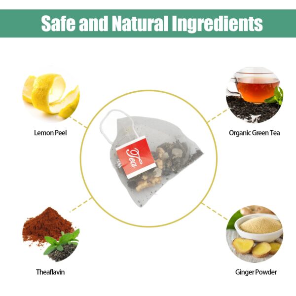 Ingredientes naturales en té detox para salud general