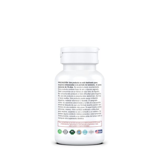 Etiqueta con ingredientes detox CAGA MAXXX