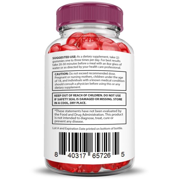 X10 Boost Keto ACV Gummies caja trasera con detalles