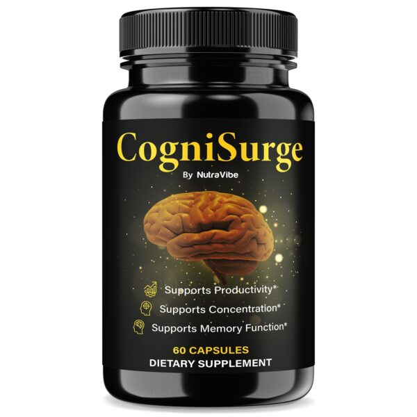 Version 1.0.0 Frasco suplemento CogniSurge para enfoque y energía mental