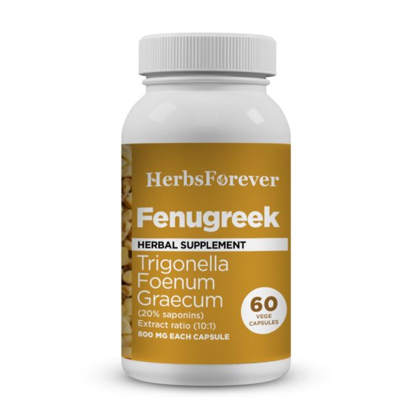 Cápsulas de fenogreco Herbsforever para desintoxicación y salud