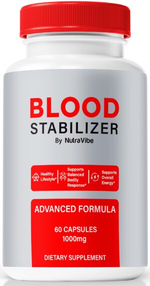 NutraVibe Blood Stabilizer caja y pastillas