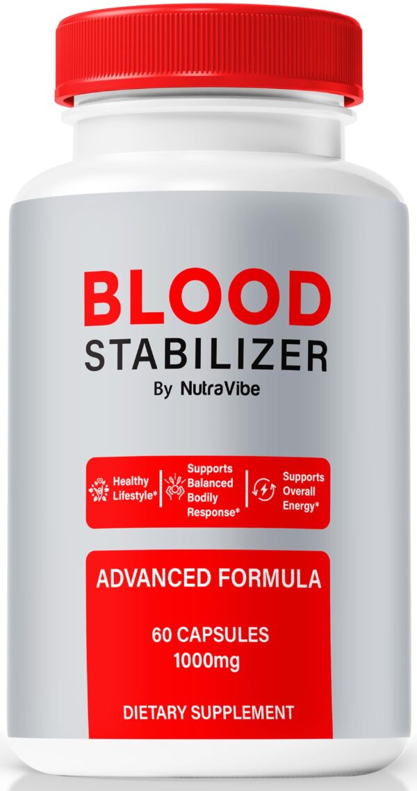 Version 1.0.0 NutraVibe Blood Stabilizer caja y pastillas