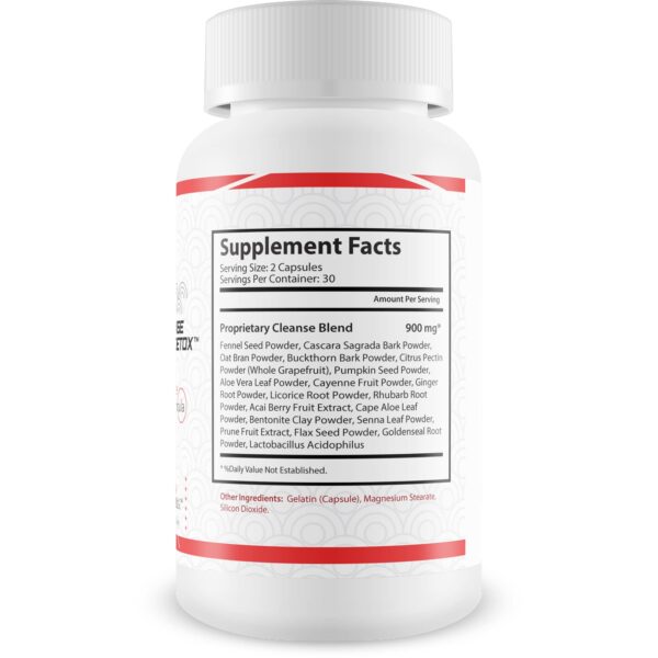 Envase frontal de Super Colon Cleanse & Detox fórmula premium