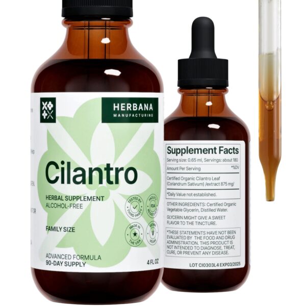 Extracto líquido de cilantro orgánico 4 fl oz