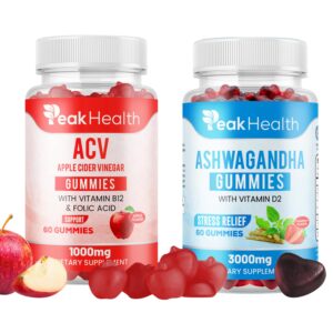 Peakhealth Vinagre Sidra Manzana + Ashwagandha gomitas frontal