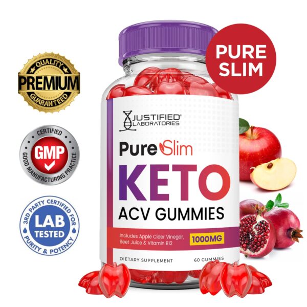 Empaque frontal Pure Slim Keto ACV gomitas avanzadas