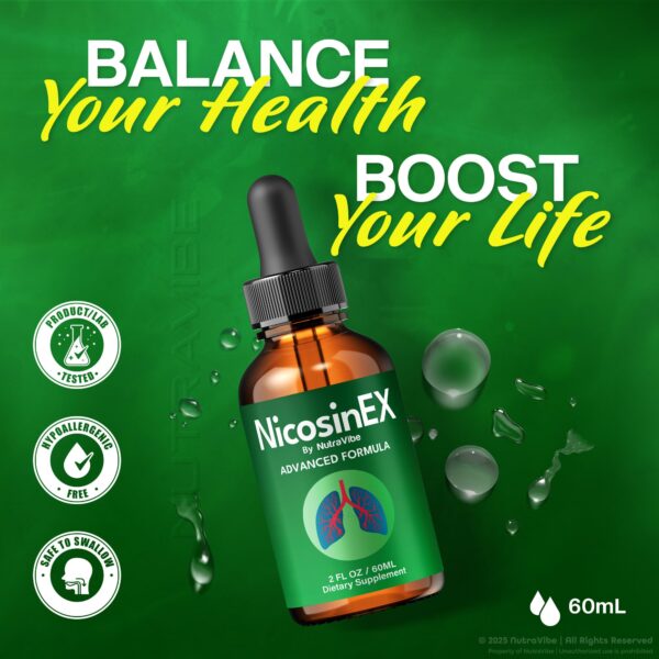 Etiqueta de Nicosinex Drops