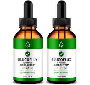Gotas GlucoFlux NutraRize fórmula natural para energía y salud