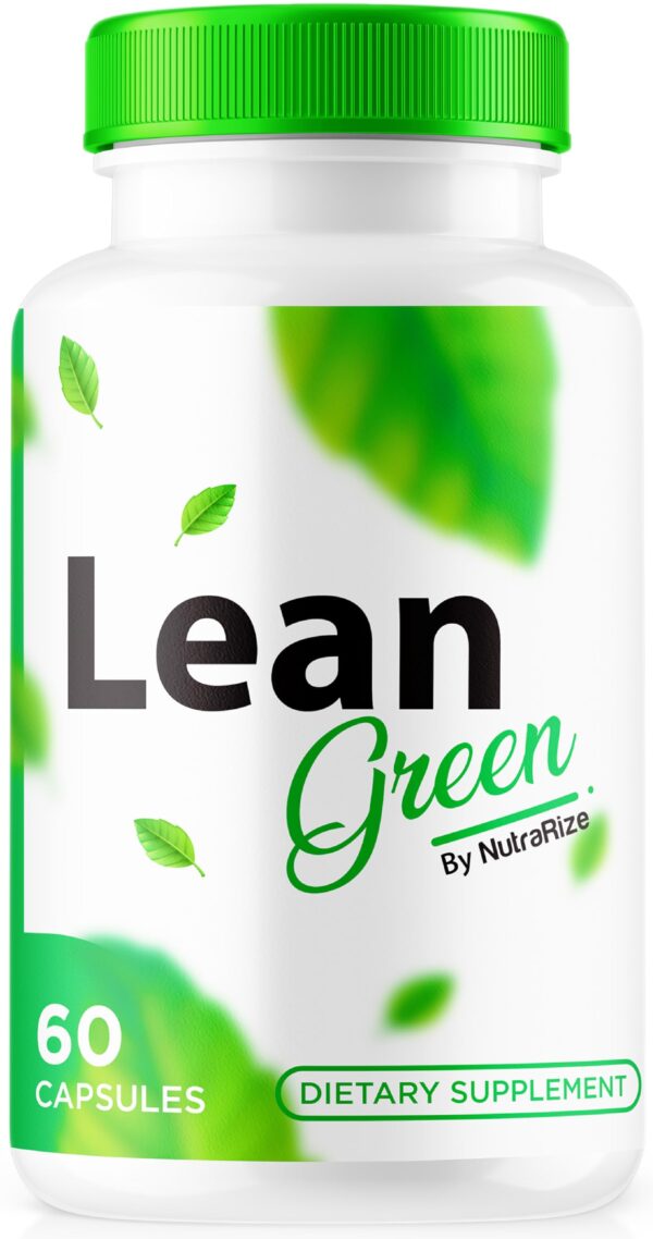 Cápsulas Lean Green keto para energía y detox vista frontal