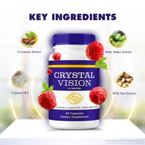 Cápsulas fáciles de tragar Crystal Vision para cuidado visual diario