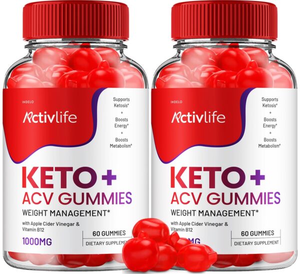 ActivLife gomitas keto ACV fórmula avanzada 1000mg 2 paquetes