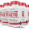 Paquete de cinco frascos pastillas Quick Fire Keto ACV