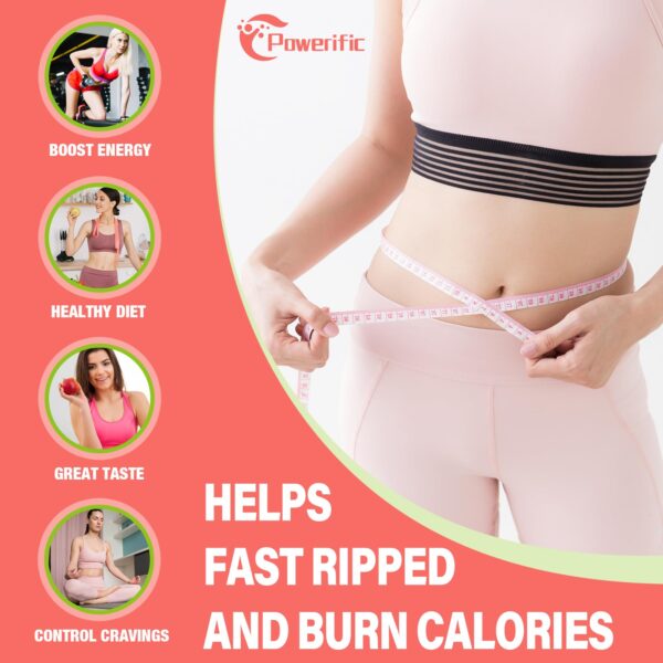 Vista lateral de bote de gomitas Keto ACV Powerific