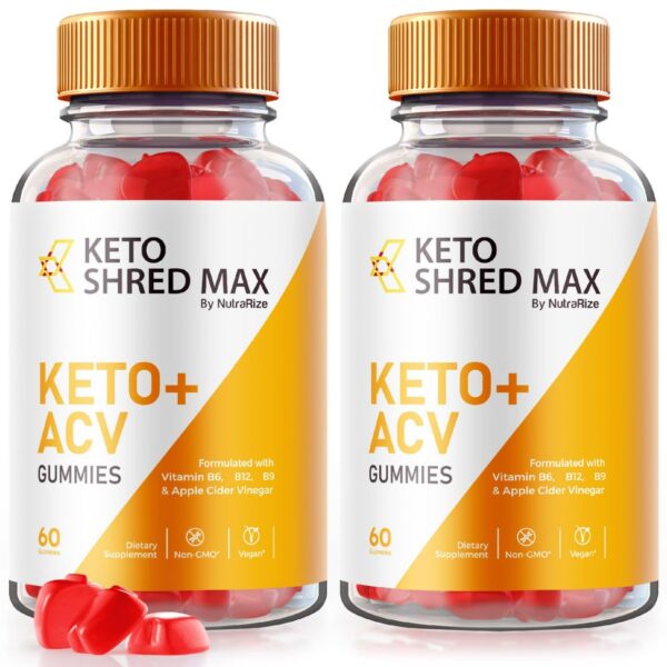 nutrarize keto shred max keto acv gomitas paquete de dos frascos