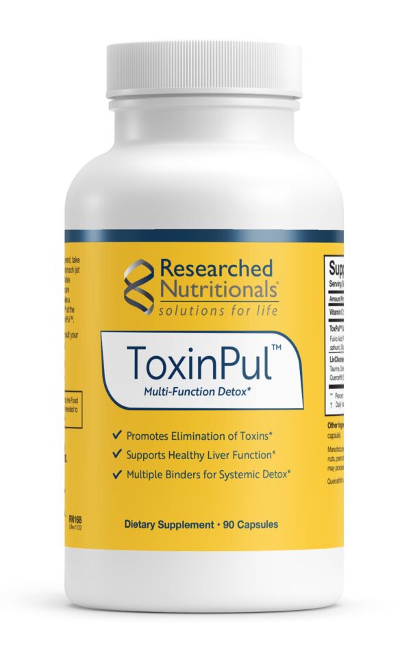 Researched Nutritionals ToxinPul Binder cápsulas detox limpieza hepática
