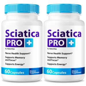 Paquete de 2 frascos de cápsulas Sciatica Pro+ Nerve Support