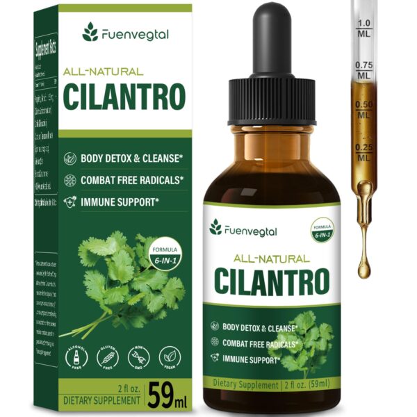 Gotas herbales cilantro Fuenvegtal frasco