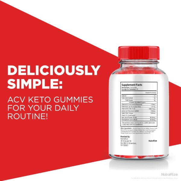 Cápsulas de vinagre de sidra manzana en gomitas