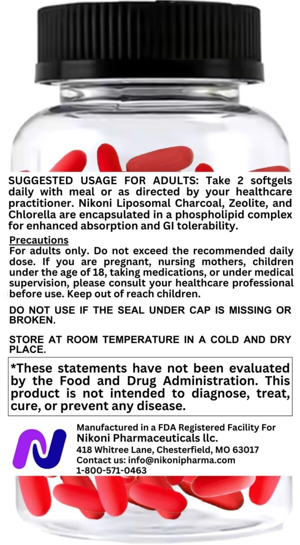 Detalle de envase de Nikoni Zeolita liposomal