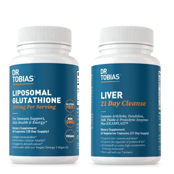 Frasco Dr. Tobias limpieza hígado 21 días y glutatión liposomal