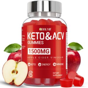 DDUYIE gomitas keto ACV vinagre manzana 1500mg 60 unidades