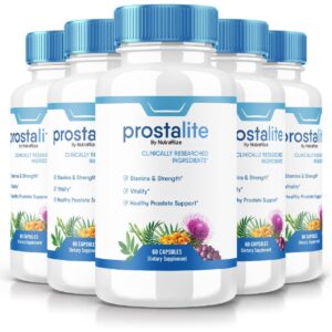 Paquete de cinco cápsulas Prostalite para soporte prostático
