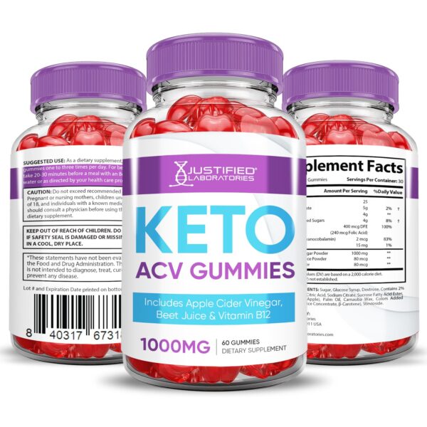 Gomitas Keto ACV fórmula avanzada con ingredientes premium