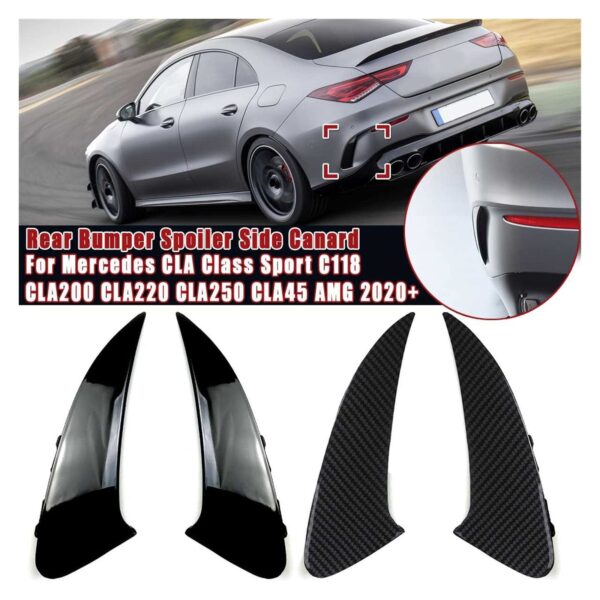 Spoiler lateral trasero lxylf negro brillante Benz CLA AMG 2020 vista dos