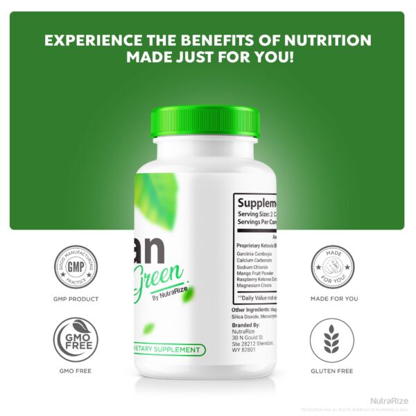 Detalle cápsulas Lean Green NutraRize