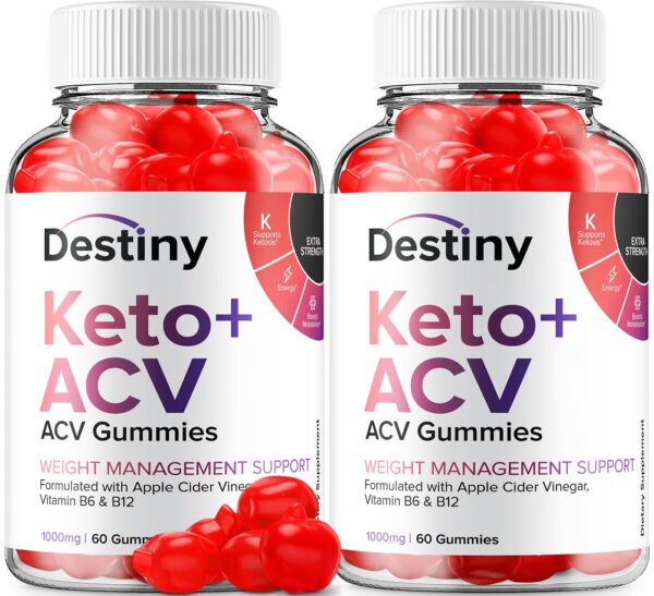 Destiny Keto ACV gomitas 2 paquetes, 120 piezas control peso
