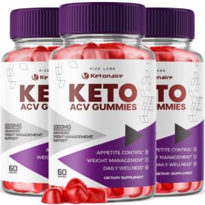 Paquete 3 Ketonaire Keto ACV gomitas para pérdida de peso avanzada