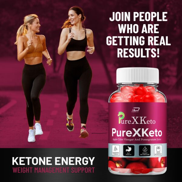 Gomitas PureXKeto ACV botella lado derecho producto dieta keto