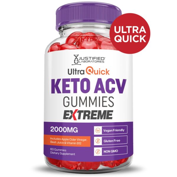 Gomitas veganas Ultra Quick keto acv para apoyo nutricional