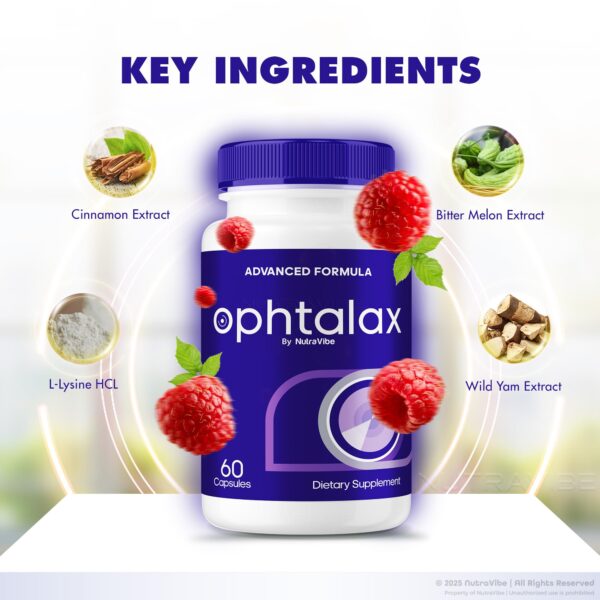 Caja Ophtalax detalle de etiqueta