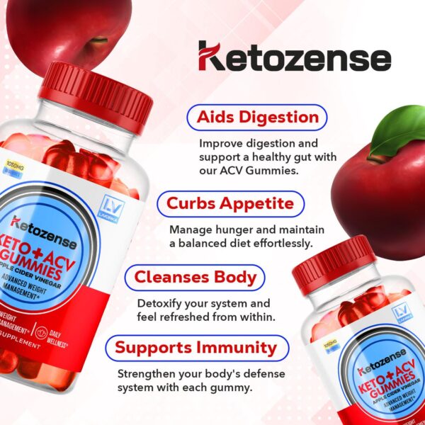 Gomitas acv Ketozense LIVORKA soporte keto 3 meses