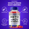 Etiqueta frontal gomitas Keto Thrive ACV potente